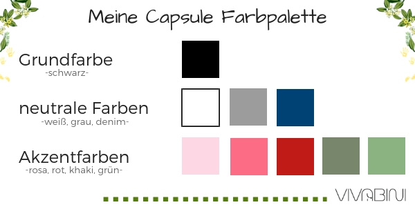 Beispiel Capsule Wardrobe Farbpalette