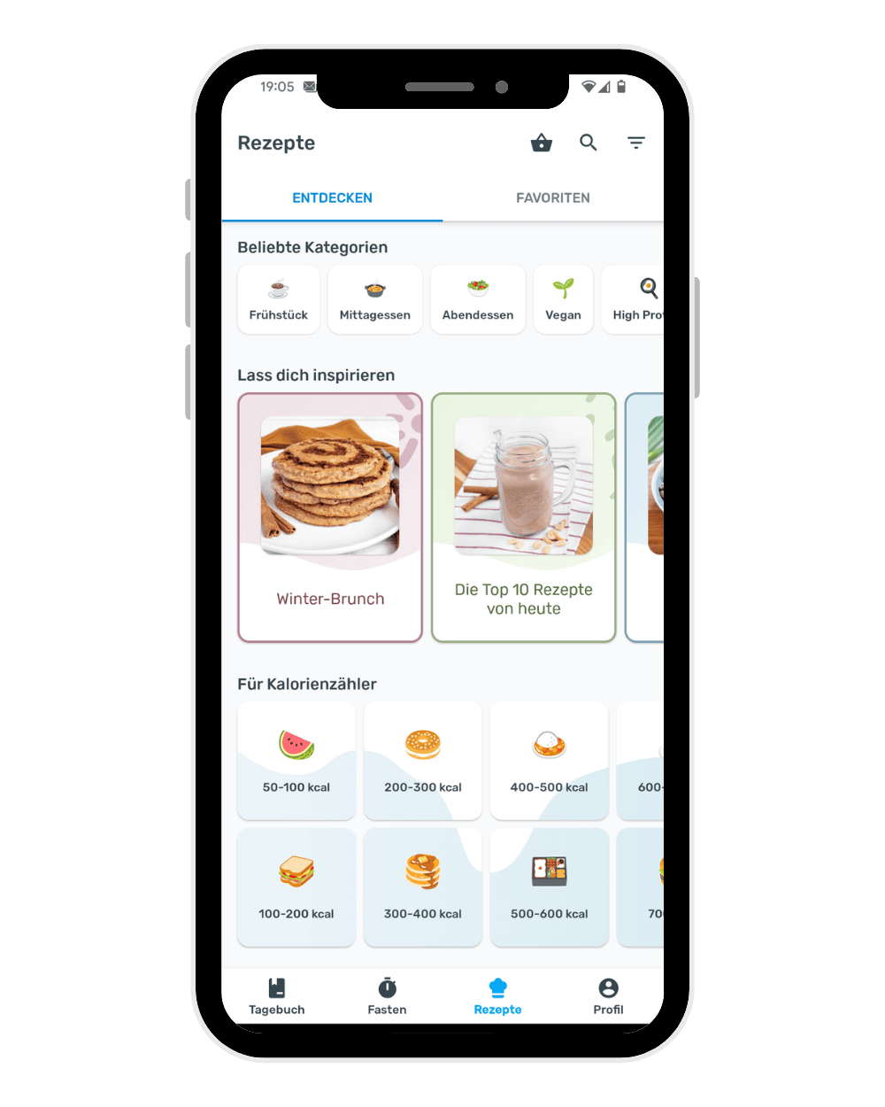 Yazio-Rezeptdatenbank